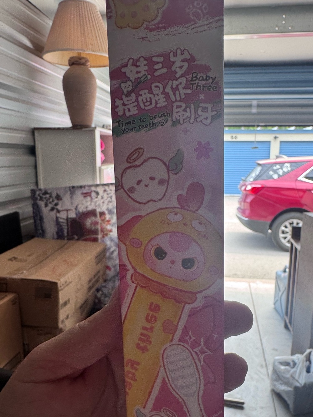 Kids' Pink Character Toothbrush - Cute Cartoon Design